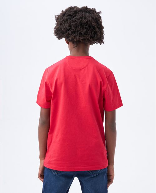 Camiseta de Niño, Cuello Redondo - Bordado Tipográfico