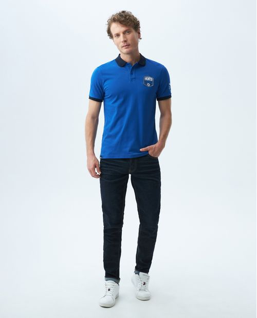 Camiseta de Hombre Tipo Polo, Slim Fit Manga Corta - TOGS Estampado Alta Densidad
