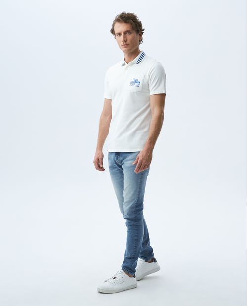Camiseta de Hombre Tipo Polo, Slim Fit Manga Corta - TOGS Bolsillo