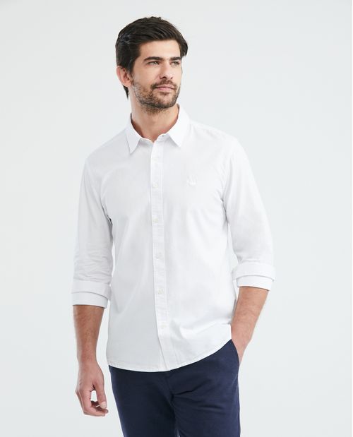 Camisa de Hombre, Slim Fit Manga Larga - Oxford 100% Algodón