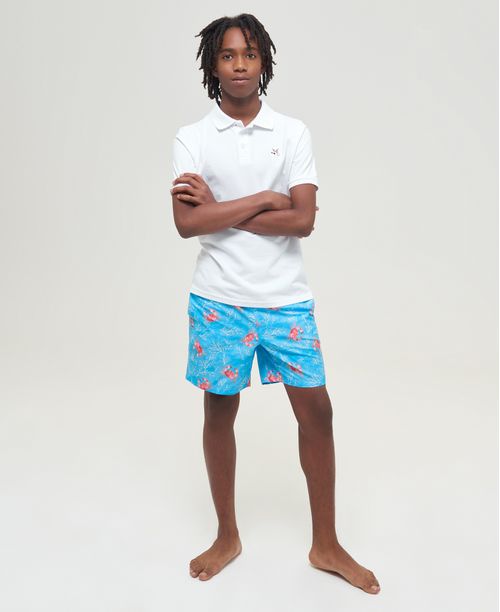 Pantaloneta de Baño Para Niño, Regular Fit - Estampado Marino