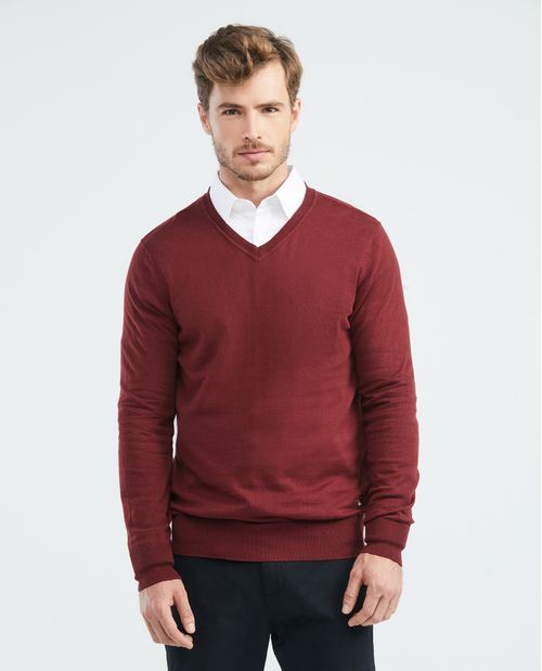 Essentials Suéter con cuello en V, para hombre