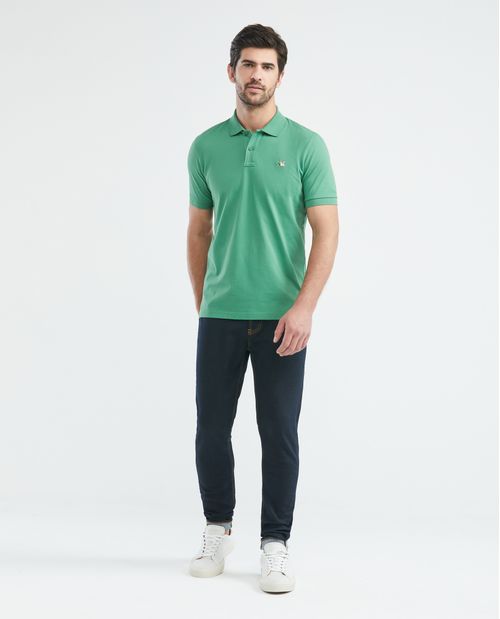 Camiseta de Hombre Tipo Polo, Slim Fit Manga Corta - Piqué 100% Algodón