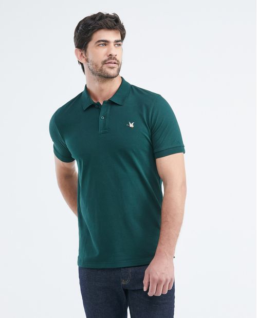 Camiseta de Hombre Tipo Polo, Slim Fit Manga Corta - Piqué 100% Algodón