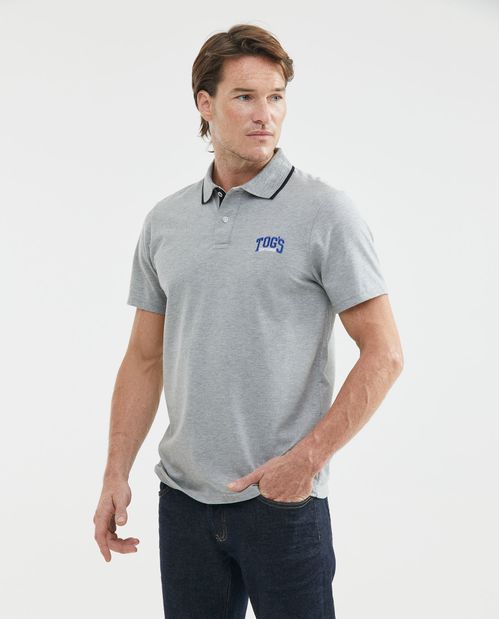 Camiseta de Hombre Tipo Polo, Slim Fit Manga Corta - TOGS Perilla Interna Tejida