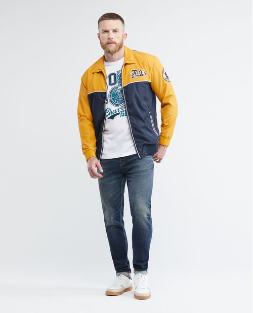 Chaqueta de Hombre, Silueta Bomber - TOGS Bloques de Color y Vivos en Contraste