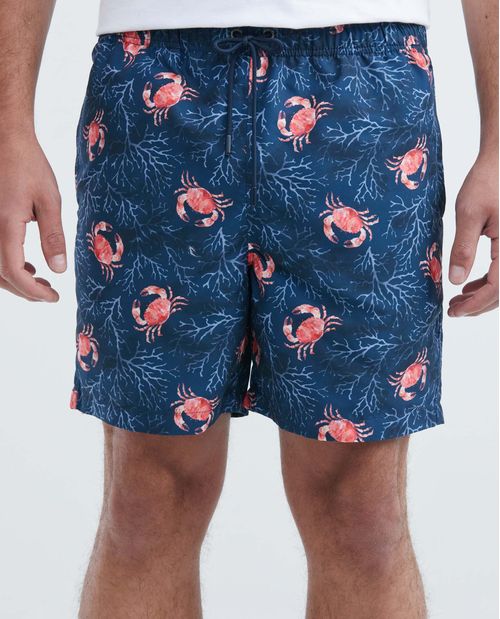 Pantaloneta de Baño Para Hombre, Regular Fit - Print Cangrejos