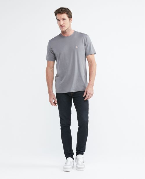 Camiseta Básica de Hombre, Slim Fit Cuello Redondo - Algodón Pima