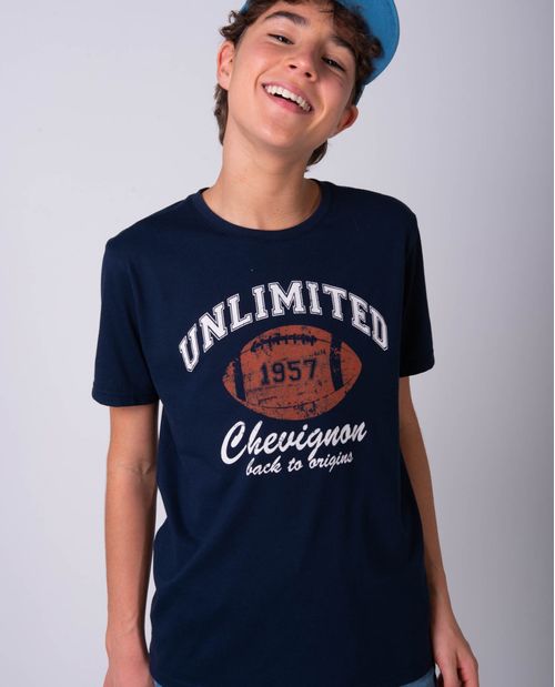 Camiseta Gráfica de Niño, Regular Fit Cuello Redondo - Unlimited 1957