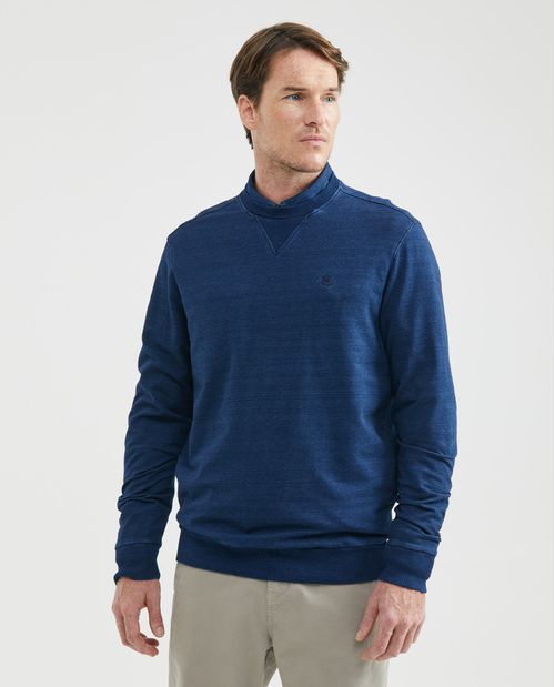 Buzo de Hombre, Cerrado Cuello Redondo - Tipo Sweatshirt Rayas Bordado Frontal Monocromático