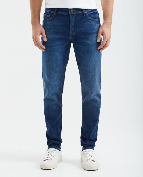 Jean de Hombre Super Slim Fit, Rider, Bota Super Slim - Azul Medio Vintage