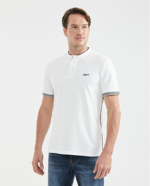 Camiseta de Hombre Tipo Polo, Slim Fit Manga Corta - Cuello Nerú