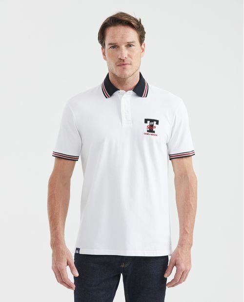 Camiseta de Hombre Tipo Polo, Classic Fit Manga Corta - TOGS Tejidos Rayas