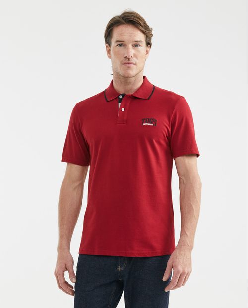 Camiseta de Hombre Tipo Polo, Slim Fit Manga Corta - TOGS Perilla Interna Tejida