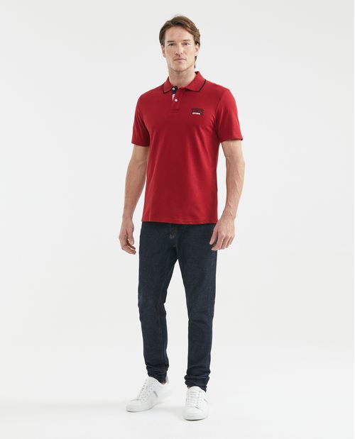 Camiseta de Hombre Tipo Polo, Slim Fit Manga Corta - TOGS Perilla Interna Tejida