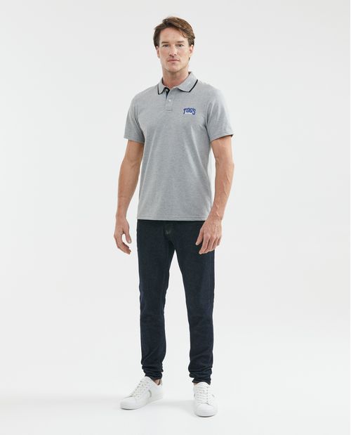 Camiseta de Hombre Tipo Polo, Slim Fit Manga Corta - TOGS Perilla Interna Tejida