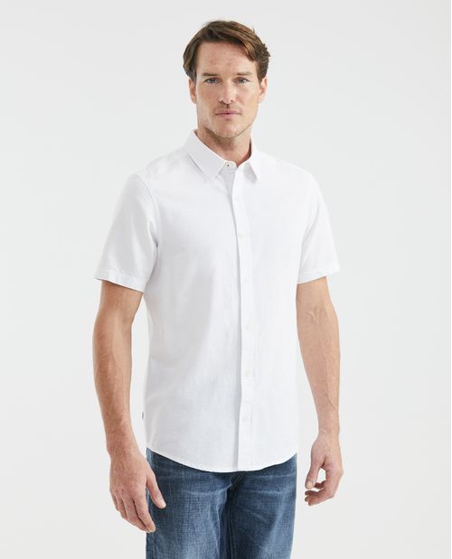 Camisa de Hombre, Slim Fit Manga Corta - Oxford