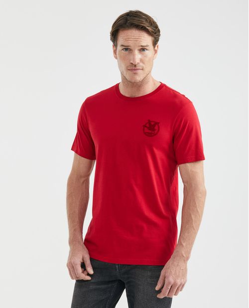 Camiseta Gráfica de Hombre, Slim Fit Cuello Redondo - TOGS Gráficos en Frente y Espalda