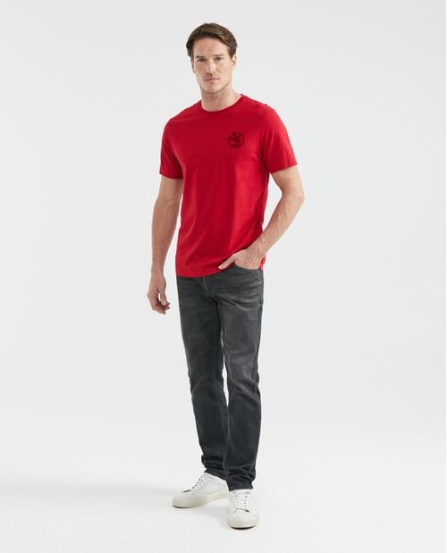 Camiseta Gráfica de Hombre, Slim Fit Cuello Redondo - TOGS Gráficos en Frente y Espalda