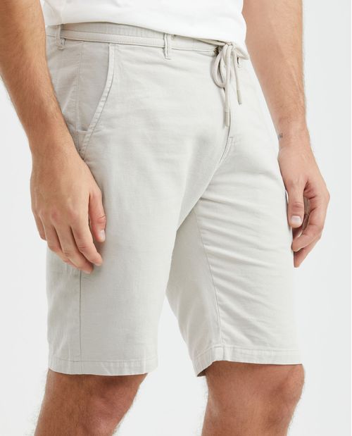 Bermuda de Hombre, Regular Fit - Algodón + Lino