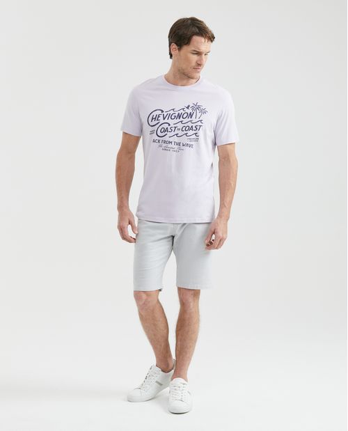 Bermuda de Hombre, Regular Fit - Algodón + Lino