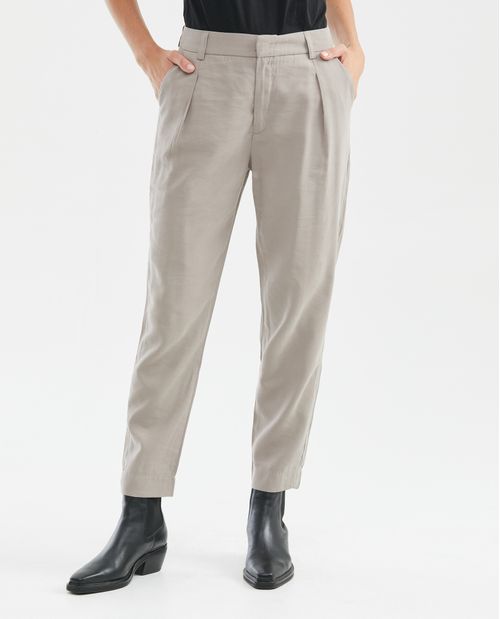 Pantalón de Mujer, Regular Fit Tiro Alto Bota Recta - Básico Casual