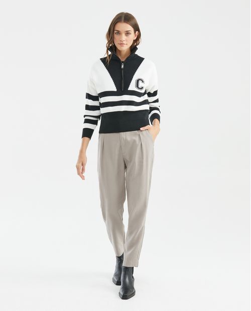 Pantalón de Mujer, Regular Fit Tiro Alto Bota Recta - Básico Casual