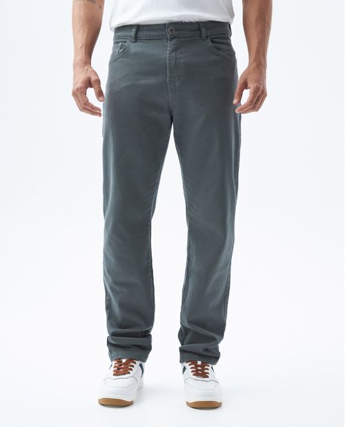 Pantalón de Hombre, Regular Fit Bota Recta - Diseño 5 Bolsillos Tradicional