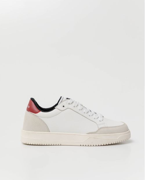 Tenis de Hombre en Cuero, Tipo Basket - Cuero Plena Flor + Cuero Gamuzado