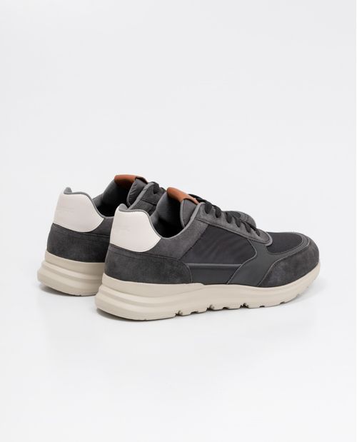 Tenis de Hombre, Estilo Runner - Cuero Gamuzado, Cuero Anilina y Material Textil