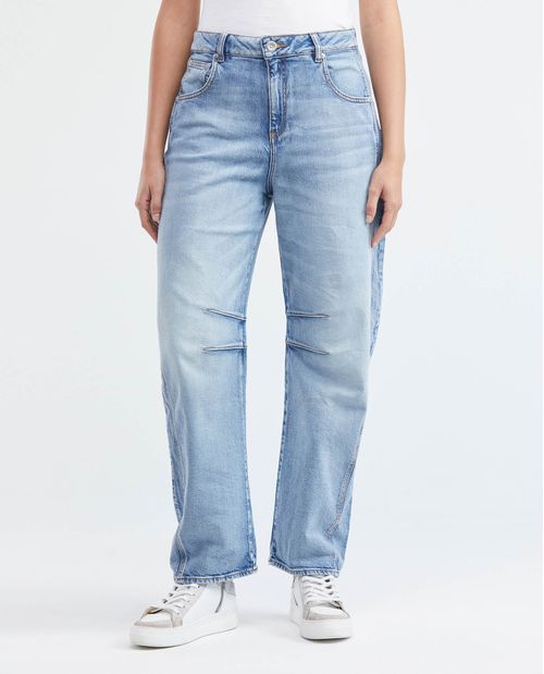 Jean de Mujer Ballon Leg, Bota Relaxed - Azul Claro