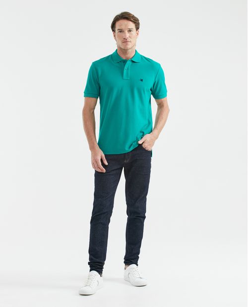 Camiseta de Hombre Tipo Polo, Classic Fit Manga Corta - Piqué 100% Algodón