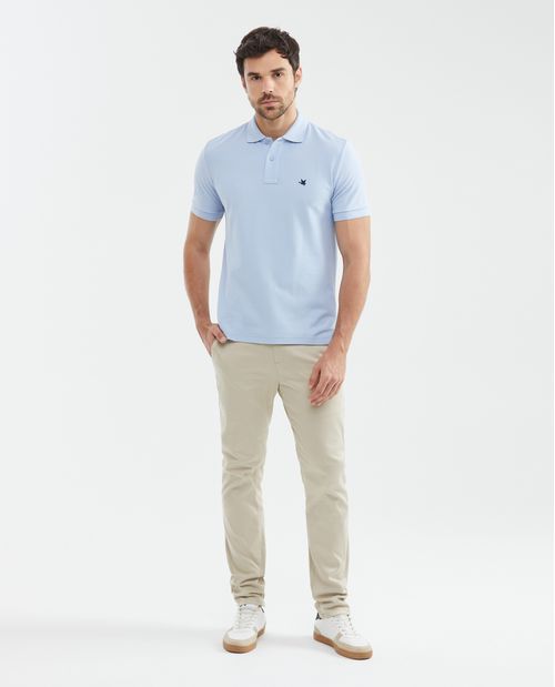Camiseta de Hombre Tipo Polo, Classic Fit Manga Corta - Piqué 100% Algodón