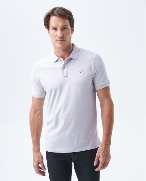 Camiseta de Hombre Tipo Polo, Slim Fit Manga Corta - Piqué Algodón + Elastano