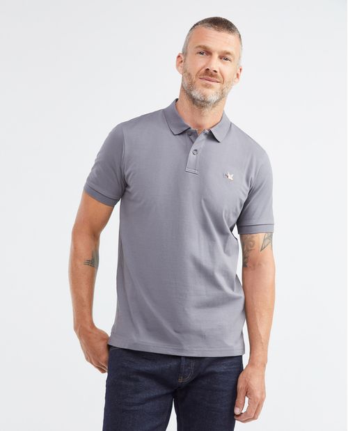 Camiseta de Hombre Tipo Polo, Slim Fit Manga Corta - Piqué Algodón + Elastano