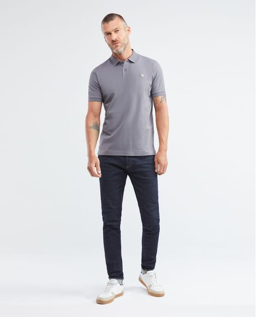 Camiseta de Hombre Tipo Polo, Slim Fit Manga Corta - Piqué Algodón + Elastano