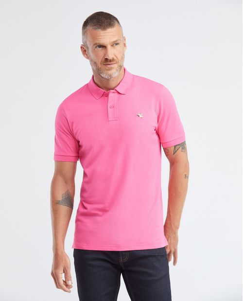 Camiseta de Hombre Tipo Polo, Slim Fit Manga Corta - Piqué Algodón + Elastano