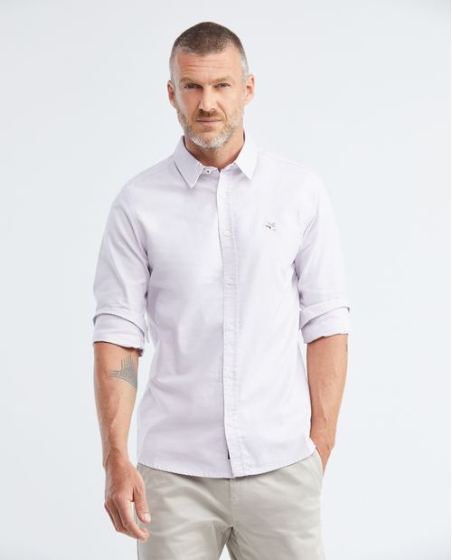 Camisa de Hombre, Slim Fit Manga Larga - Oxford 100% Algodón