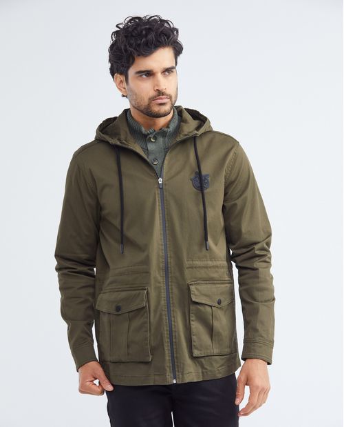 Chaqueta de Hombre, Tipo Parka - Bolsillos Tipo Cargo