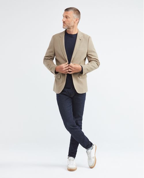 Blazer de Hombre, Tejido con Micro Estructura Tipo Panal