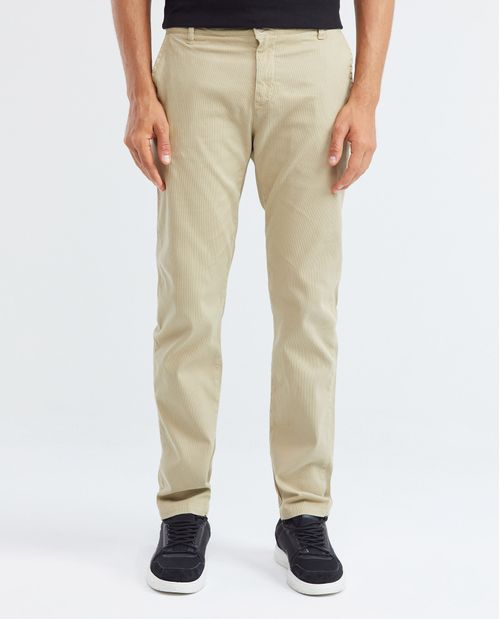 Pantalón de Hombre, Regular Fit Bota Recta - Apariencia Corduroy