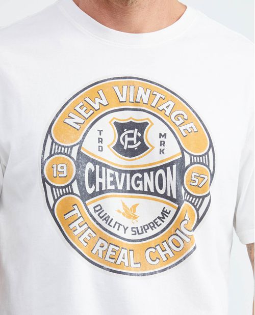 Camiseta Gráfica de Hombre, Classic Fit Cuello Redondo - Diseño Heritage Frontal