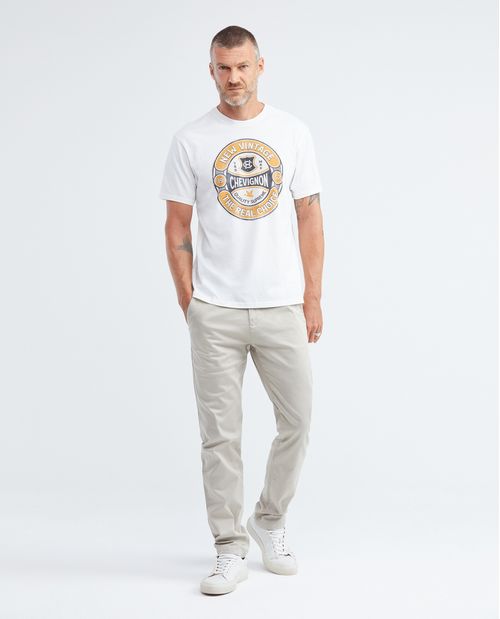 Camiseta Gráfica de Hombre, Classic Fit Cuello Redondo - Diseño Heritage Frontal