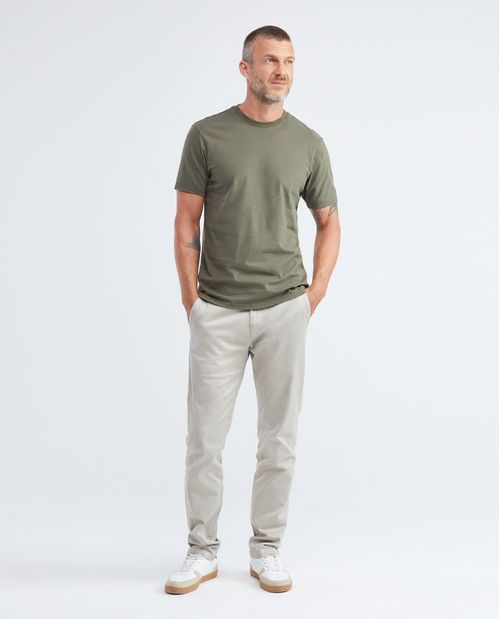 Camiseta Básica de Hombre, Slim Fit Cuello Redondo - Sin Bordado Frontal
