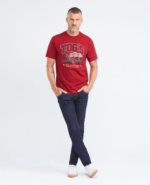 Camiseta Gráfica de Hombre, Classic Fit Cuello Redondo - TOGS Estampación Textil