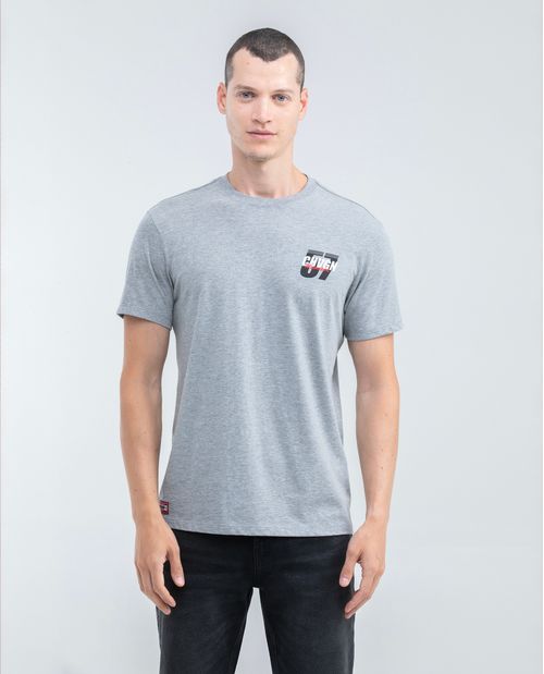 Camiseta Gráfica de Hombre, Slim Fit - Gráficos Chevignon Racing en Frente y Espalda