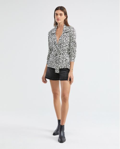 Chaqueta de Mujer, Tipo Cover Up Silueta Envolvente - Animal Print