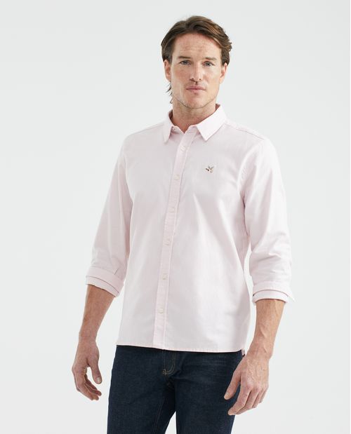 Camisa de Hombre, Slim Fit Manga Larga - Oxford 100% Algodón