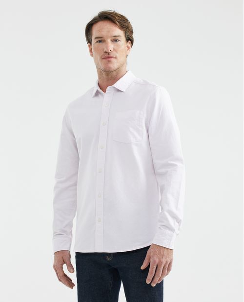 Camisa de Hombre, Classic Fit Manga Larga - Algodón Oxford
