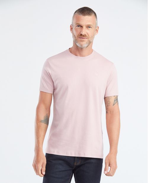 Camiseta Básica de Hombre, Slim Fit Cuello Redondo - 100% Algodón